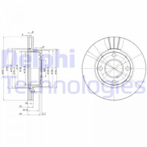 Тормозной диск BG2668 DELPHI