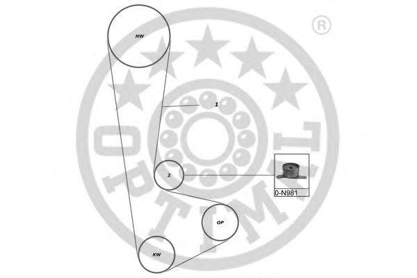 Комплект ремня ГРМ SK-1216 OPTIMAL