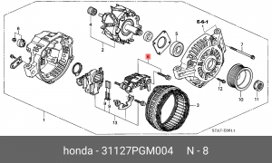 Мост диодный генератора 31127PGM004 HONDA