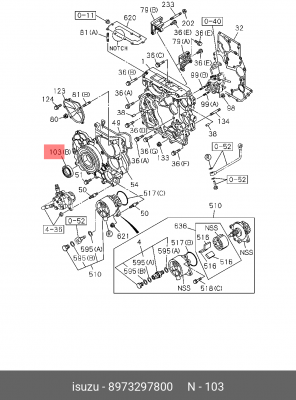 Сальник коленвала 8-97329-780-0 ISUZU