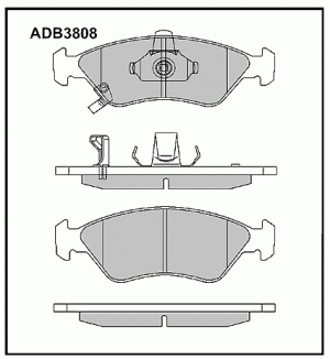 Колодки тормозные дисковые ADB3808 ALLIED NIPPON