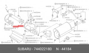 Прокладка, выпускной трубопровод 744022180 SUBARU