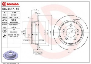 Тормозной диск 08.4487.10 BREMBO