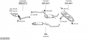 Глушитель выхлопных газов конечный 293231 BOSAL
