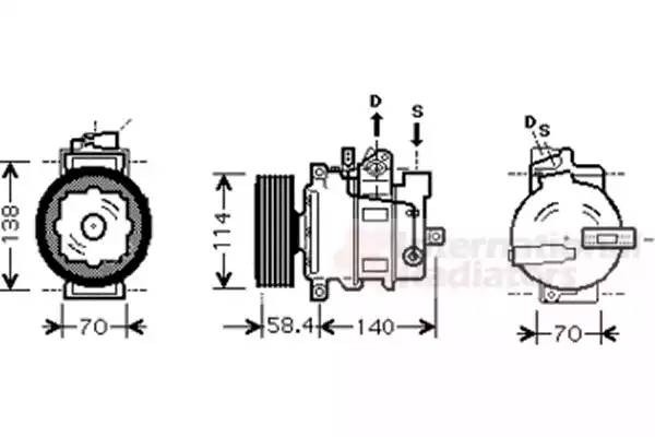 Компрессор, кондиционер 5800K265 VAN WEZEL