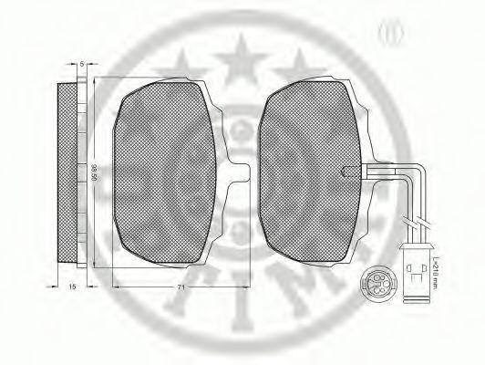 Комплект тормозных колодок, диско 9335 OPTIMAL