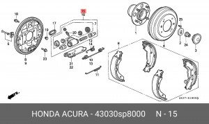 Колесный тормозной цилиндр 43030SP8000 HONDA