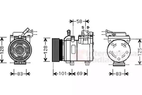 Компрессор, кондиционер 8200K159 VAN WEZEL