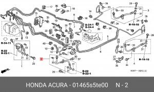 Тормозной шланг 01465S5TE00 HONDA