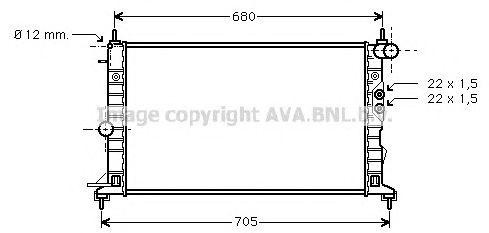 Радиатор охлаждения ДВС OLA2244 AVA