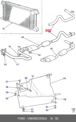 Труба системы выпуска ОГ V88VB-5255-GA FORD