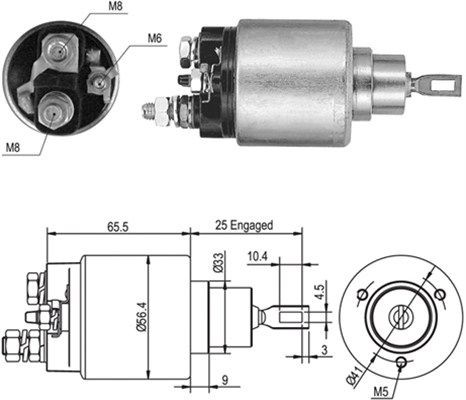 Тяговое реле, стартер 940113050417 MAGNETI MARELLI