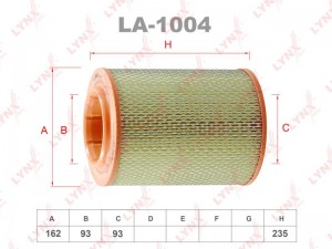 Фильтр воздушный LA-1004 LYNXAUTO