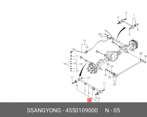 Сайлентблок 4550109000 SSANG YONG