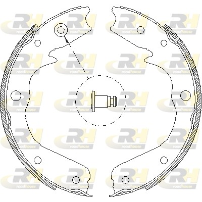 Комплект тормозных колодок, стояночная тормозная система 470900 ROADHOUSE