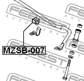 Втулка стабилизатора MZSB-007 FEBEST