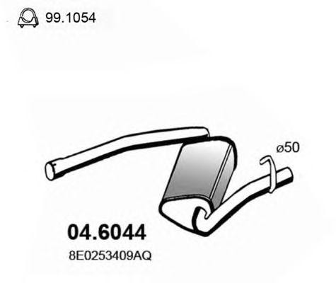 Средний глушитель выхлопных газов 046044 ASSO