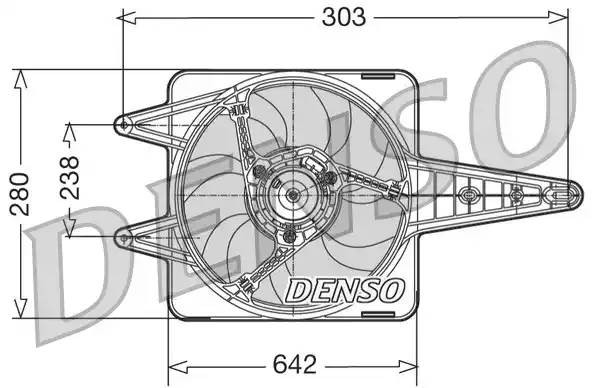 Вентилятор, охлаждение двигателя DER09029 DENSO