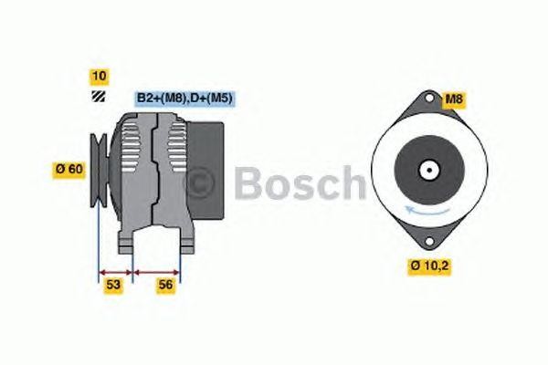Генератор 0124225025 BOSCH