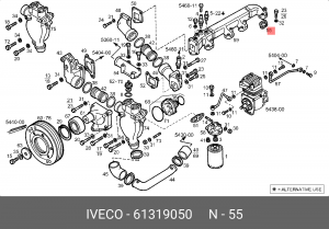 Прокладка, водяной насос 61319050 IVECO