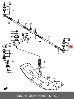 Наконечник поперечной рулевой тяги 48820-79000 SUZUKI