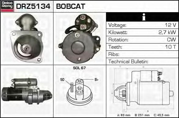 Стартер DRZ5134 DELCO REMY