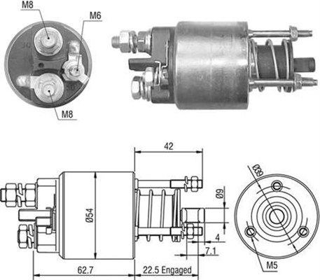 Тяговое реле, стартер 940113050491 MAGNETI MARELLI