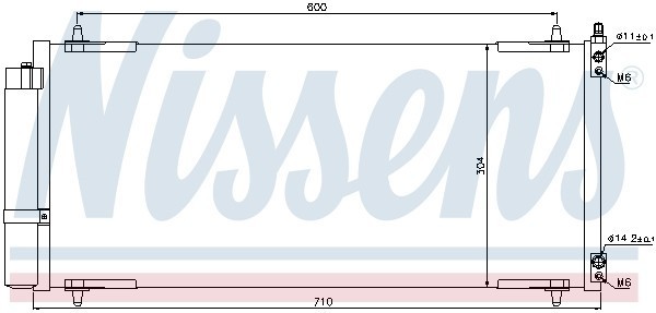 Конденсатор, кондиционер 94830 NISSENS