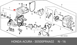 Катушка зажигания 30500PR4A02 HONDA