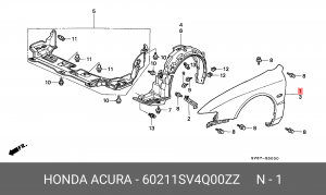 Крыло 60211SV4Q00ZZ HONDA