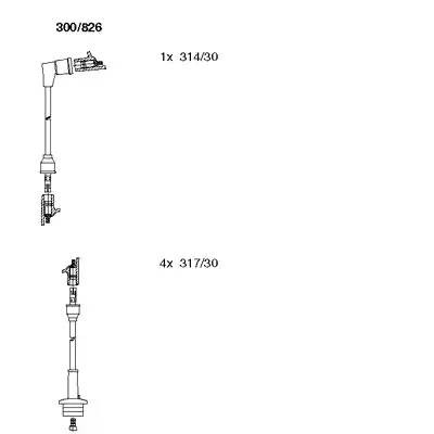 Ккомплект проводов зажигания 300/826 BREMI