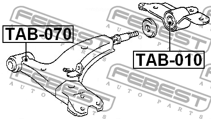 Сайлентблок рычага подвески TAB-010 FEBEST