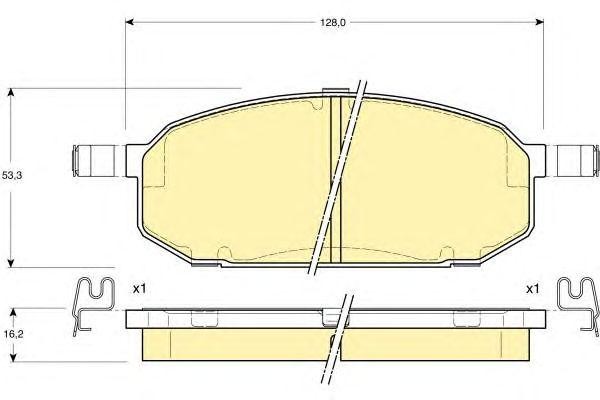 Комплект тормозных колодок, диско 6131539 GIRLING
