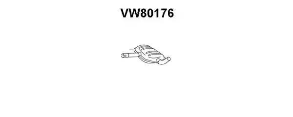 Средний глушитель выхлопных газов VW80176 VENEPORTE