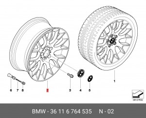 Диск колеса 36 11 6 764 535 BMW