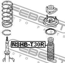 Отбойник с пыльником амортизатора подвески (комплект) NSHBT30R FEBEST