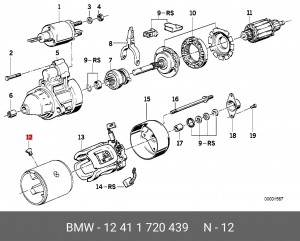 Болт 12 41 1 720 439 BMW