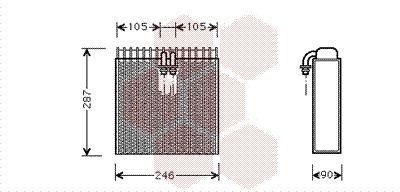 Испаритель, кондиционер 0300V031 VAN WEZEL