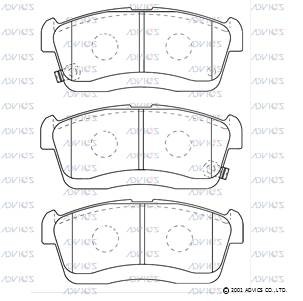 Колодки тормозные дисковые SN943P ADVICS