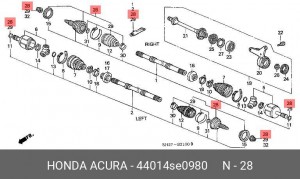 ШРУС 44014SE0980 HONDA