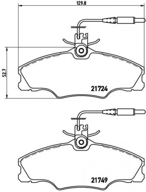 Комплект тормозных колодок, диско P61056 BREMBO