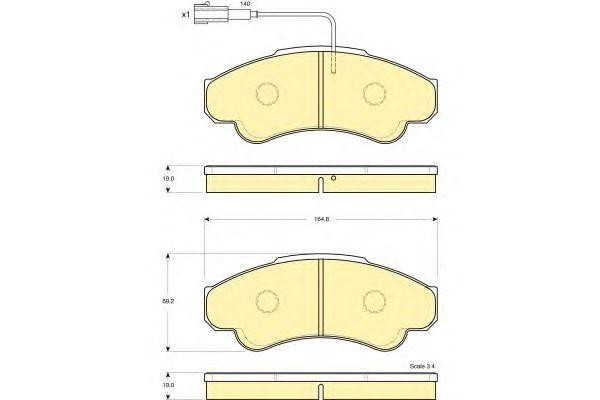 Комплект тормозных колодок, диско 6115189 GIRLING