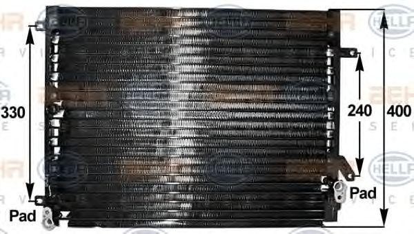 Конденсатор, кондиционер 8FC351300441 HELLA