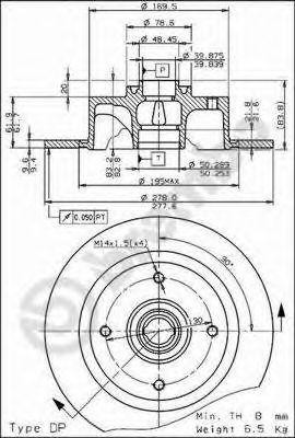 Тормозной диск 08.2691.10 BREMBO