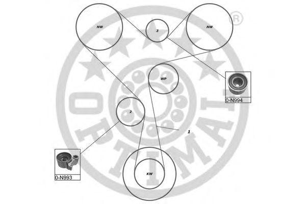 Комплект ремня ГРМ SK-1289 OPTIMAL