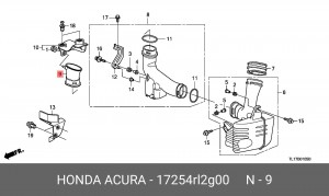 Деталь 17254RL2G00 HONDA