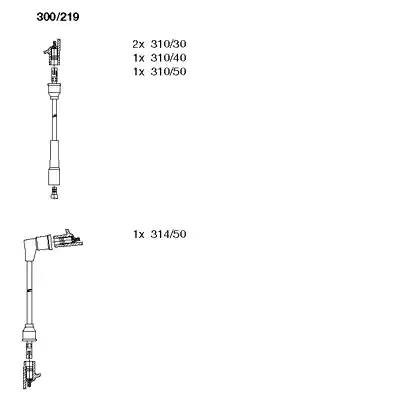 Ккомплект проводов зажигания 300219 BREMI