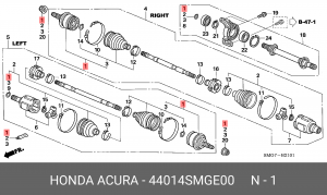 ШРУС 44014-SMG-E00 HONDA