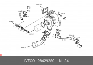 Уплотняющее кольцо 98429280 IVECO