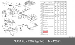 Топливный насос 42021GA140 SUBARU